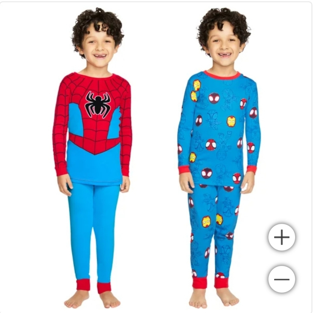 Boys Spider Man 4-piece Cotton Pajama Set